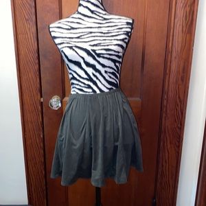 Brandy Melville olive suede feel skirt one size
